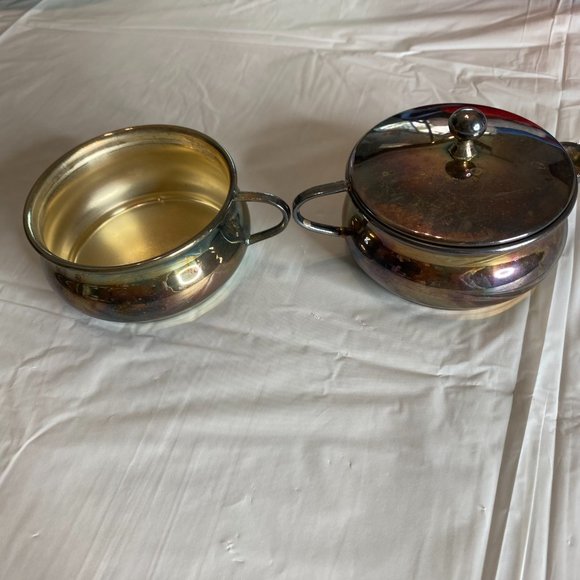 Vintage Imperial Fine Silver Plated Sugar Bowl and Creamer - Picture 6 of 8